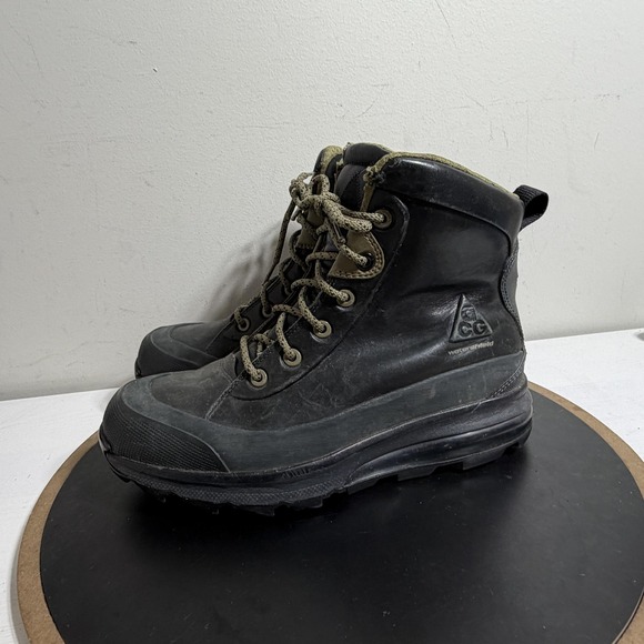 Nike Air Max Conquer ACG Mens Size 9 Black Iguana Leather Waterproof Hiking Gorp